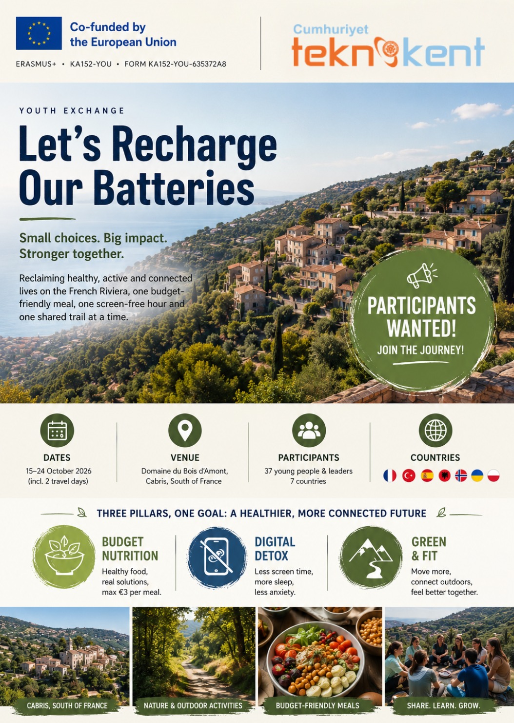 Let’s Recharge Our Batteries” Projesi İçin Katılımcı Çağrısı!