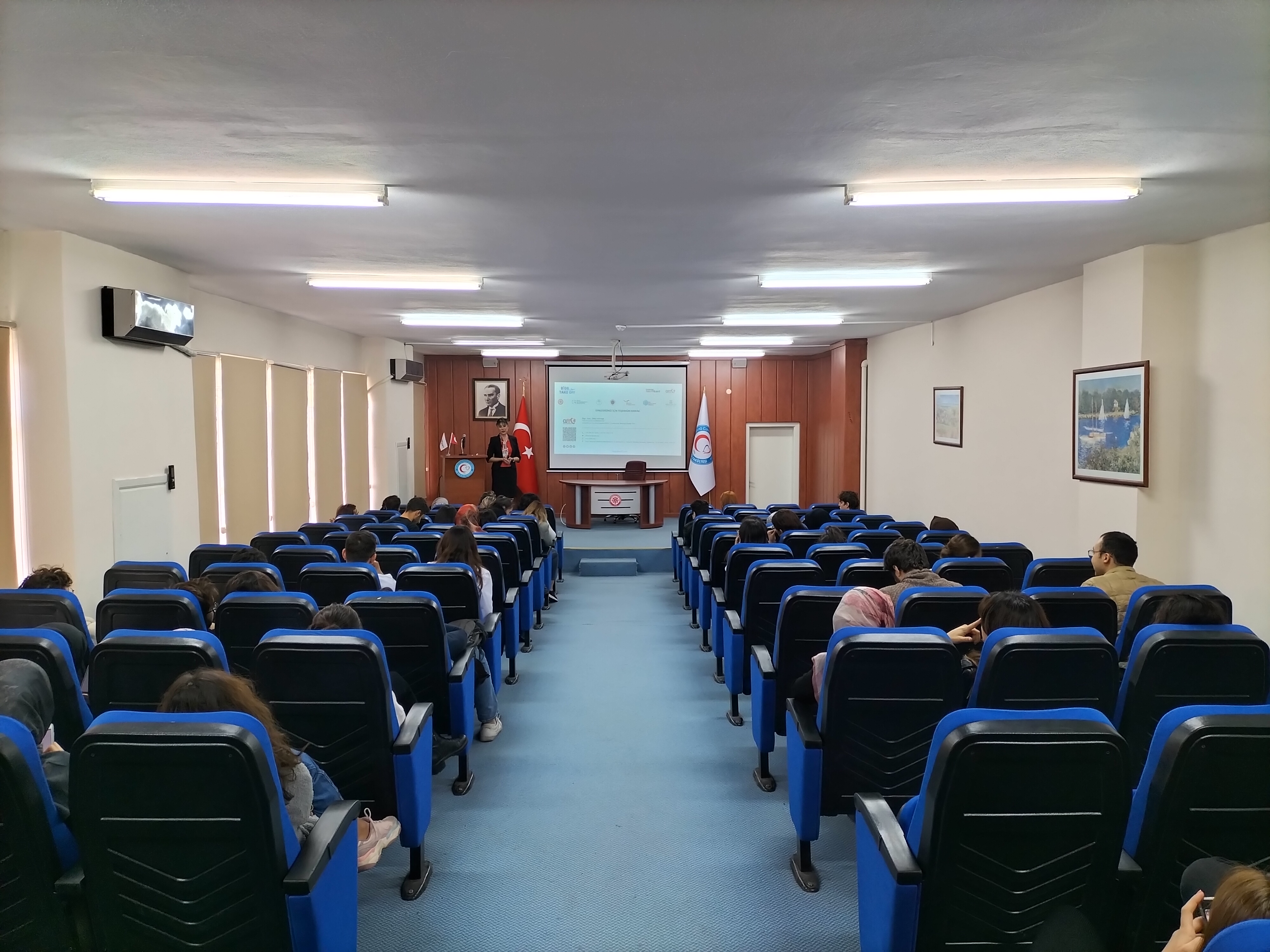 TÜBİTAK 1512 BİGG Bireysel Genç Girişimcilik Destek Programı Bilgilendirme Toplantısı için Diş Hekimliği Fakültesindeyiz